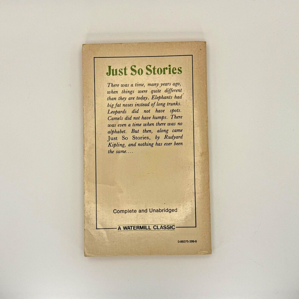 Vintage Just So Stories by Rudyard Kipling Paperback Green Cover Complete - Picture 2 of 8